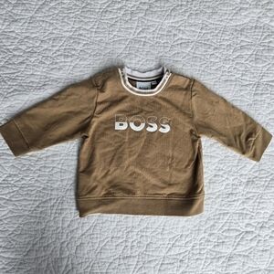 Baby BOSS By Hugo Boss Logo Sweatshirt6 Months Tan Beige Brown